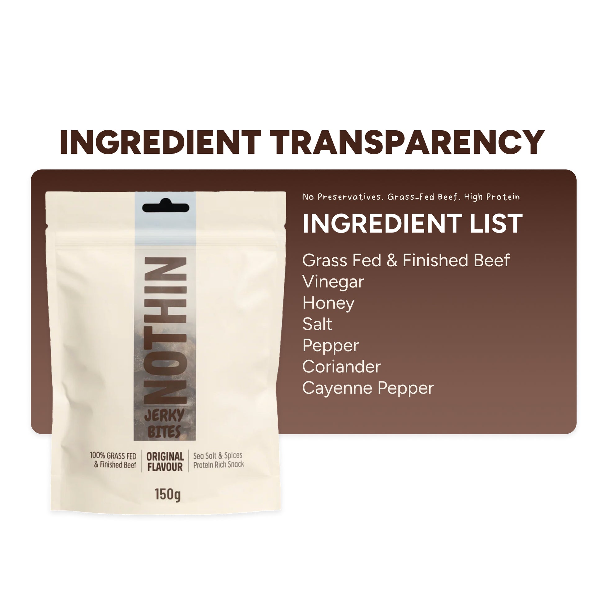 Grass Fed Beef Jerky Bites 150g