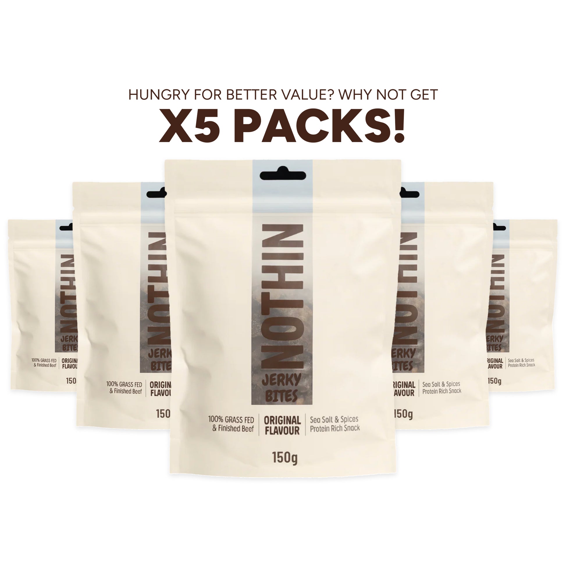 Grass Fed Beef Jerky Bites 150g