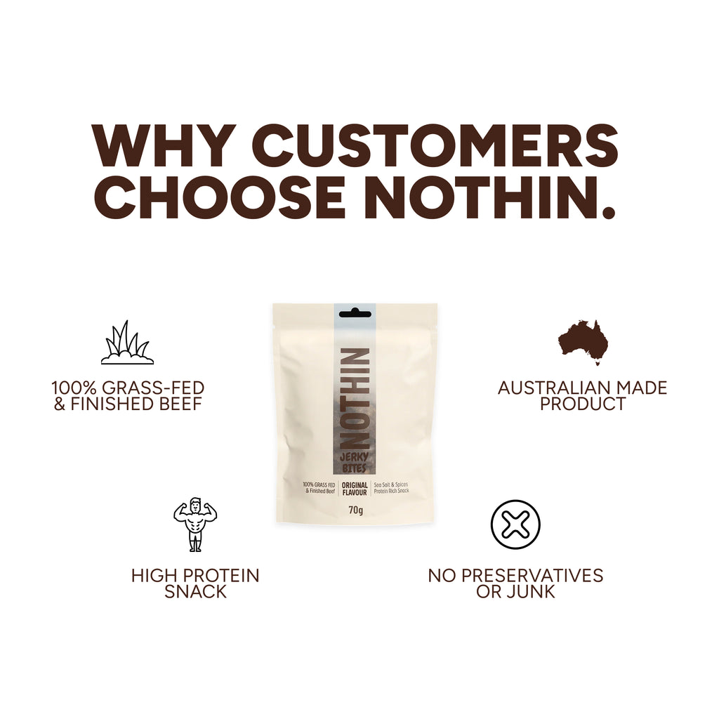 Grass Fed Beef Jerky Bites 70g